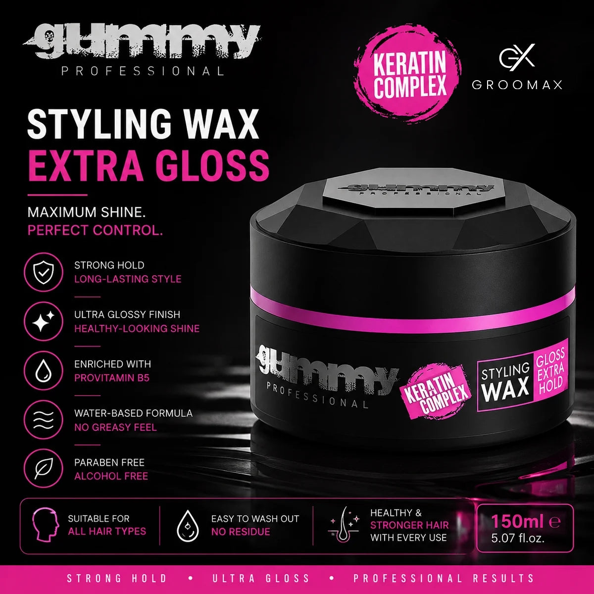 Gummy Styling Wax – Extra Gloss Hold