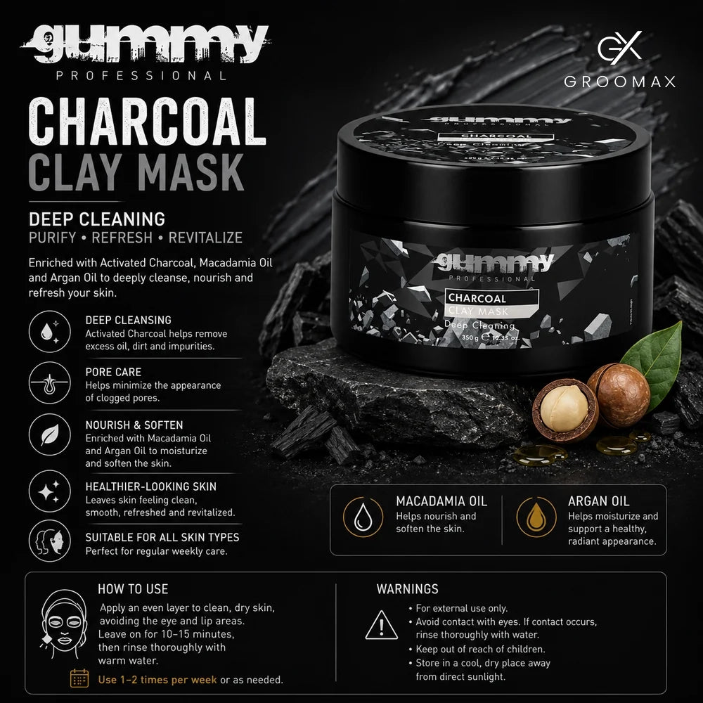 Gummy Face Clay Mask Charcoal –   150   Gr