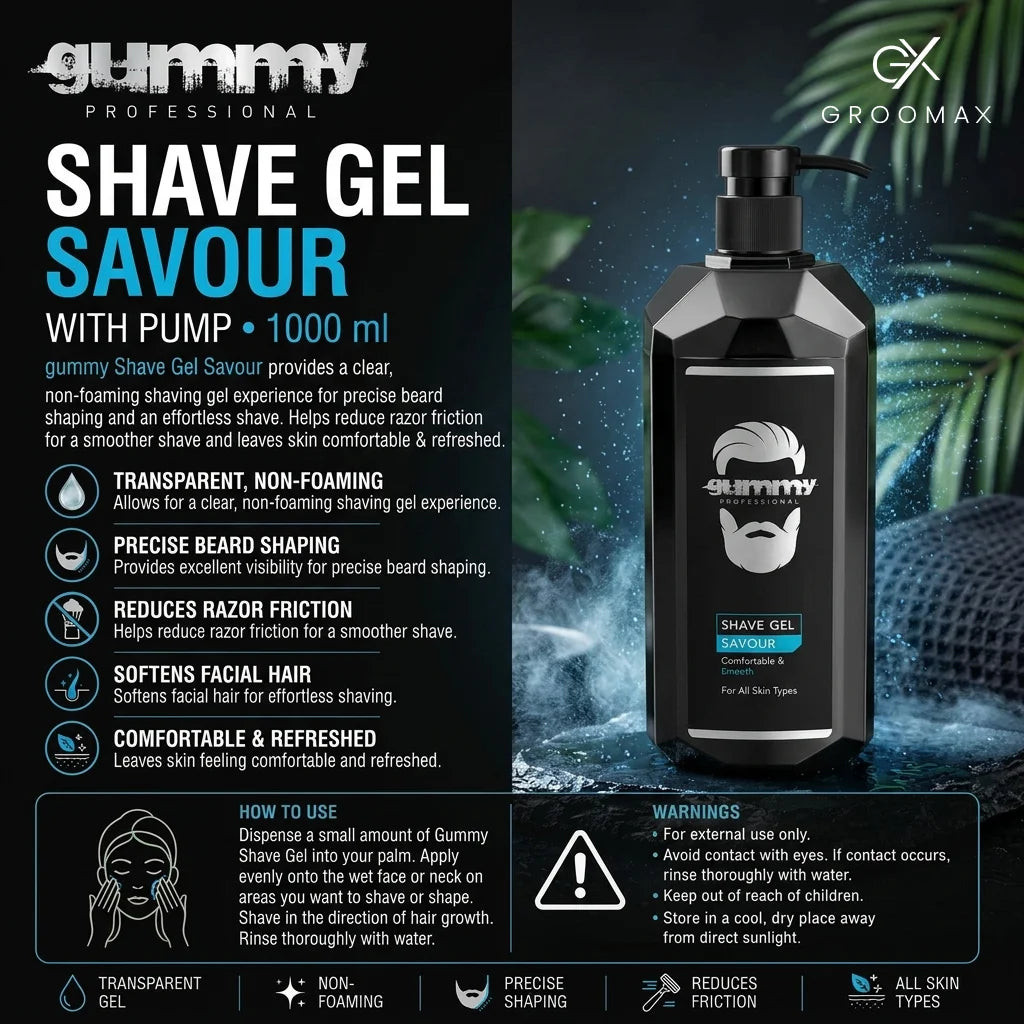 Gummy Shave Gel Savour with Pump –   1000   ml